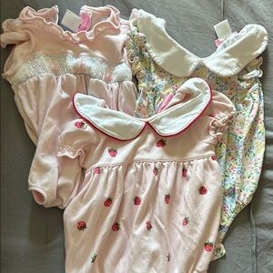 Nantucket kids Adorable Baby Rompers with Strawberry and Floral Designs